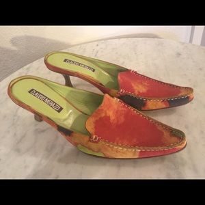 Claudio Merazzi Multicolor Leather Mules. Wm Sz 7M